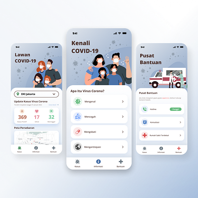 Covid 19 Disease and Healthy Care Mobile Apps app design app graphic design ui
