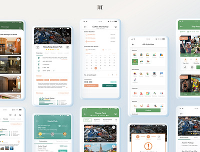 Travel & Leisure App Interfaces app branding design ui ux