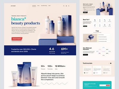 Shopify Landing Page for Beauty Product cosmetics ecommerce mini store organic shopify shopify store small store store woocommerce