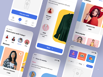 Fashion App Concept app design app development app ui colourful design dress fashion app shopping app style trendy app uiux user interface wear women clothing