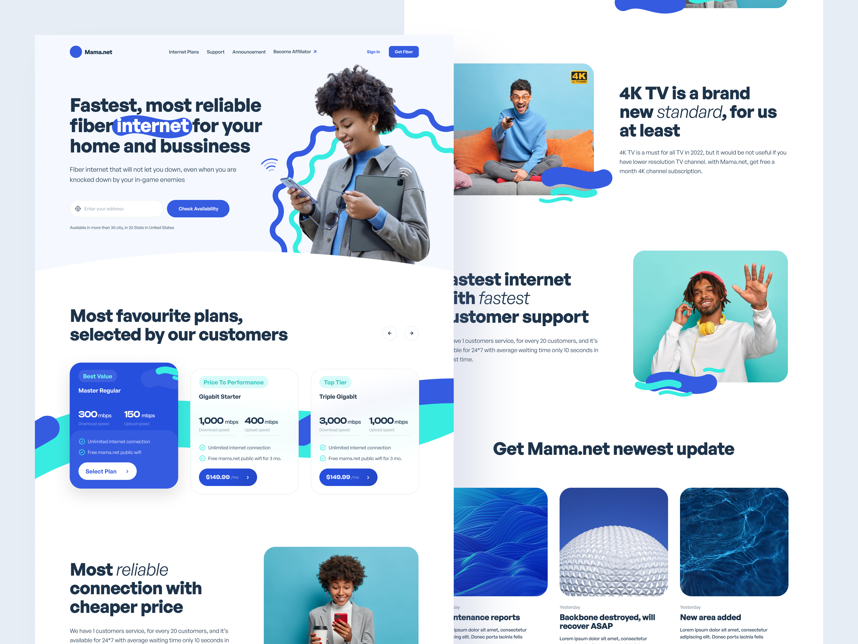 Mama.net - Broadband ISP website broadband bussiness company website corporate corporation fiber internet isp web web design website