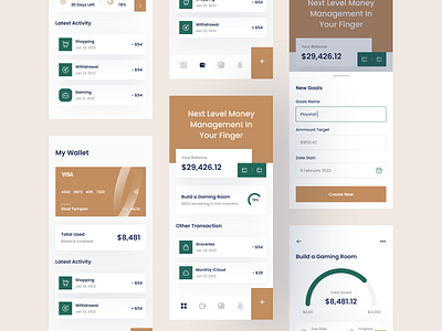 Mona 💸 - Money Management Mobile App app app design clean design finance flat mobile app money money management saving savings simple ui ux wallet