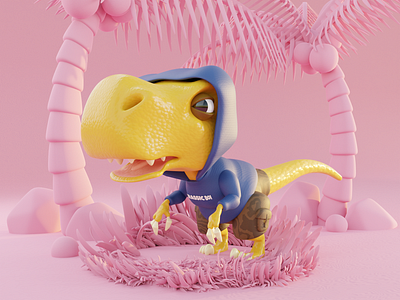 Jurassic Boi 3d 3d art 3d character 3d illustration 3d modeling animal blender character character design collections cute 3d dino dinosaur dinosaurs dinosaurus illustration jurassic nft trex tyrannosaurus