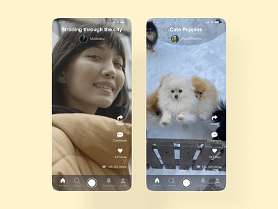 Video Social adobexd app dailyui design media mobile social ui ux video xddailychallenge
