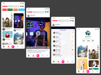 FUNVID app appmobile apps design designer mobile app mobiledeveloper tiktok ui ui design uidesigner uimobile uiuxdesign ux uxdesigner uxmobile