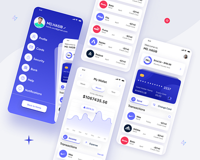 Payment Status and Profile_App Design app design branding design graphic design landing page design mobile app design mobile payment app mobile payment method money mobile app design moneymobile app payment app payment system payment system app product design ui design ux ux ui design website design