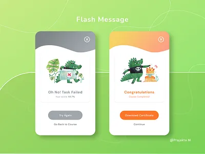 Flash messages - Daily UI 11 appdesign dailyui fail flashmessage message success uidesign uiux ux uxdesign