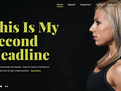 Gym website design banner branding graphic design landing page ui ui ux web design website design