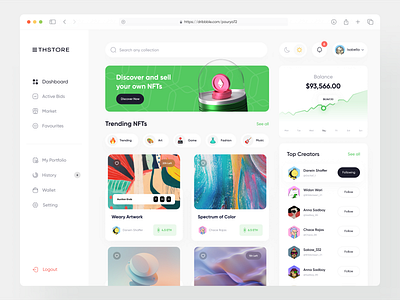 NFT Dashboard Design blockchain crypto cryptoart cryptocurrency dashboard design ethreum figma market nft nft market nft marketplace nft product panel piqo design token ui ui design ux wallet