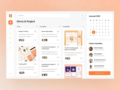 Task Management Dashboard UI buy design download kit management manager product project task ui website
