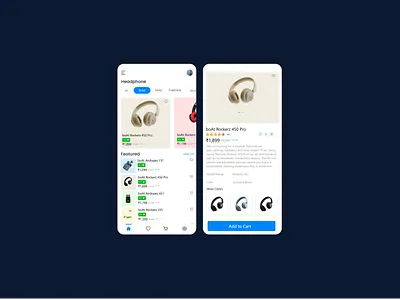 Headphone Store App UI Design. app branding design designing experiece figma figmadesign illustration illustrator interface music ui uiux uiuxdesigner user userexperience userinterface ux uxdesign xd