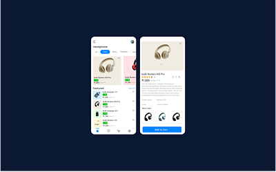 Headphone Store App UI Design. app branding design designing experiece figma figmadesign illustration illustrator interface music ui uiux uiuxdesigner user userexperience userinterface ux uxdesign xd