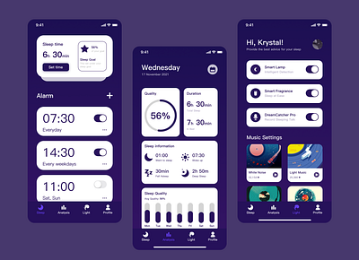 Sleep+ alarm mobile sleep ui