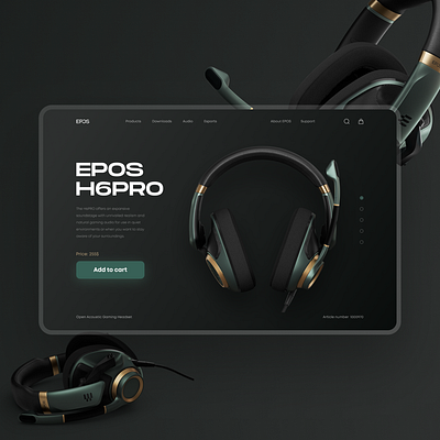 EPOS Headphones design typography ui ux web web design