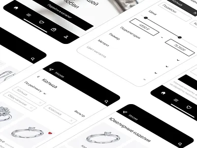 Jewelry store app clean design ios jewelry mobile mobile app ui ux