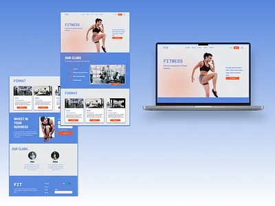 Fitness Landing page design landing page landing page design ui ui ux web design