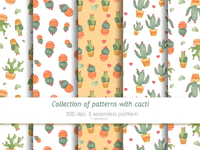 Pattern with cacti art childrens book childrens illustration cute illustration кактус обои ткань узор