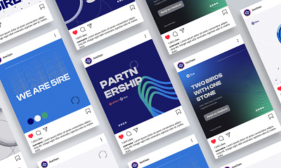 5ire Social Media Designs branding gradients graphic design illustration minimalism