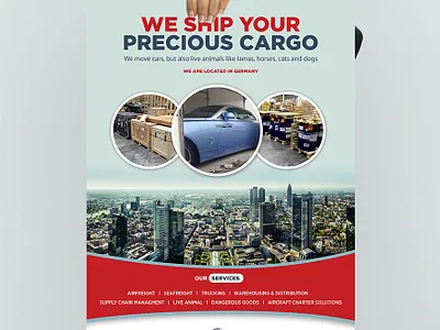 Leaflet Design For A Cargo Firm in Germany branding creative design graphic design