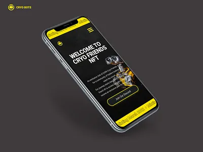 Cryo Bot Friends NFT Website Design branding crypto web designer designireland logo mobile website design nft nft website ui design ux design visual designer web 3.0 designer web design web3.0 web3.0 website design website design website development