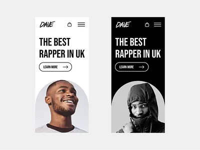 Dave - Responsive Design artist creative dave design designer fun header minimalism mobile rapper responsive santandave typography ui ux web website