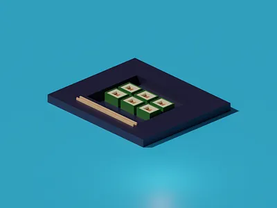 Sushi Plate 3D 3d blender virtual reality