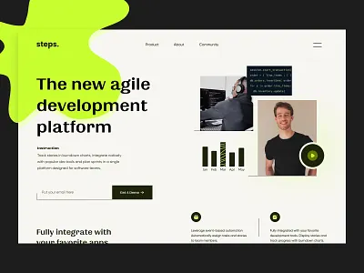 The Steps home page design above the fold design home page home page design landing landing page design stertup ui user experience user interface ux web web design website website design
