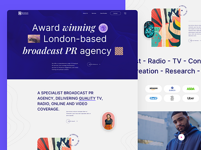 PR Agency agency broadcast design pr agency ui ux web website