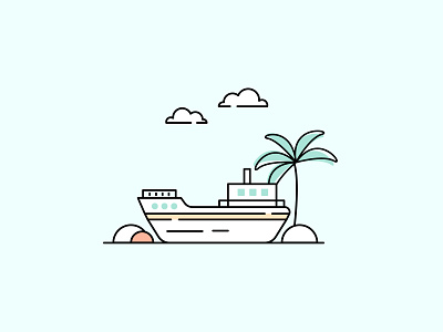 Illustration - Kish Island design graphic design illustraion illustration uidesign uiux