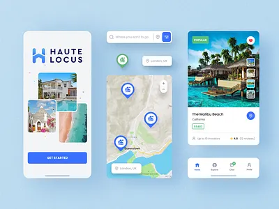 Haute Locus App app app design business design entrepreneurs investors luxury apartments mobile real estate ui ui components ui design uiux