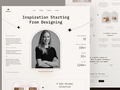 Personal Portfolio Site - Maja Agnes about about me architect portfolio designer designer portfolio e commerce landing minimal modern portfolio