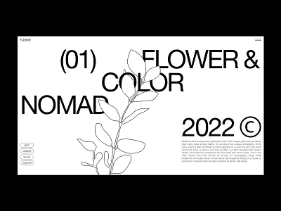 FLOSY® Contemporary flower gallery brutalism brutalist composition contemporary design figma flower grid helvetica illustration logo mainpage minimalism product swiss typography ui ux web website