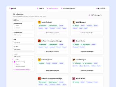 Jobs collection (alternative layout) apollo card feed crm feed filter filter by filtering hubspot job filter job search jobs jobs cards jobs feed jobs filter outreach salesforce sidebar sidebar filter sidebar ui sort by