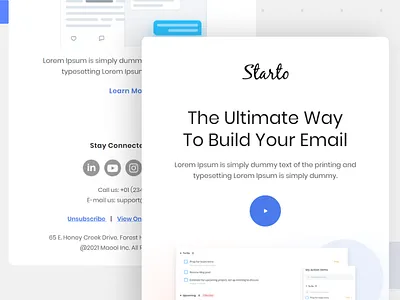 Starto - Welcome Email Design design editor email design email template maool marketing saas startup ui ux welcome email
