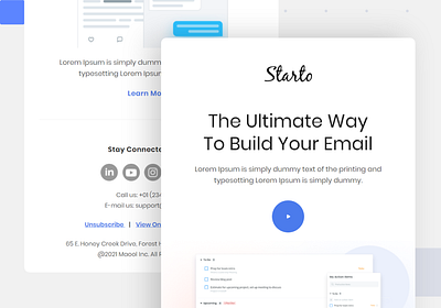 Starto - Welcome Email Design design editor email design email template maool marketing saas startup ui ux welcome email