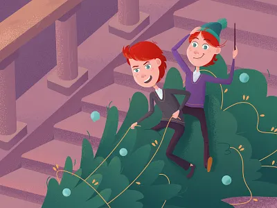 Harry Potter fan illustration brush cartoon character design cute digital drawing garry potter hogwarts illustration vector