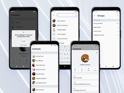 Contacts app with lean UX android contacts jetpack compose social ui ux