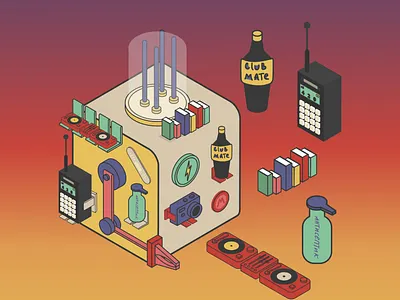 Robot 3d art background collection cyborg details figure futuristic illustration isolated isometric machine mechanical metal retro robotic toy vector vintage