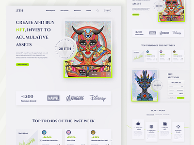 NFT Website coin creative design design ethereum greatdesign light mode minimal nft nft marketplace ui uiuxdesign ux webdesign