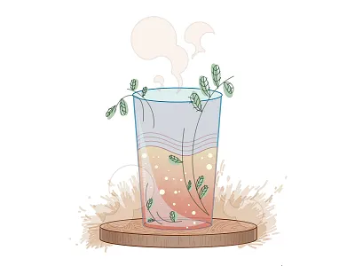 Glass cup design food glass graphic design illustration tea vector