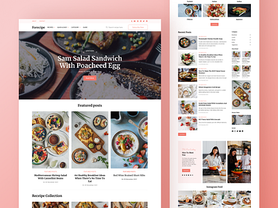 Food recipe blog template blog blog author blogging cms cooking dorik food delivery food recipe landing page meal minimal design nocode template theme ui ux website builder