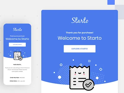 Starto - Subscription Email Design design editor email design email template maool marketing saas startup subscription email ui ux