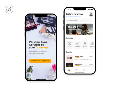 Salon Booking App app app design design digital design hair dresser ios app makeup app mobile app mobile design personal care app prototype salon app salon booking ui ui design ui inspiration user experience ux ux design web design