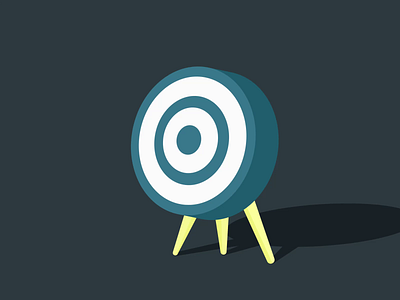 Arrow Hitting Target animated gif animation animation 2d animation after effects arrow character animation motion design motiongraphics