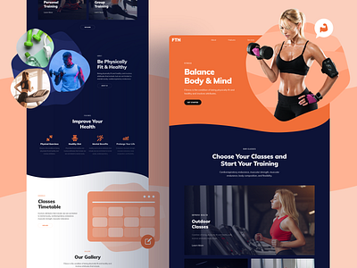 Fitness Web Design design figma fitness gym landing responsive sketch sport ui ux web xd