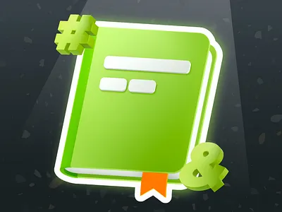 3d illustration book for student school office blender c4d emoji