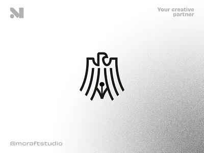 Monoline Eagle Icon animal brand branding eagle icon illustration