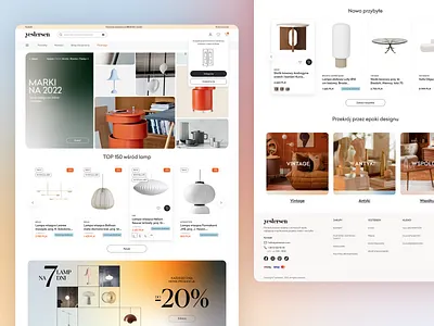 New design front for Yestersen.com design ecommerce ui ux