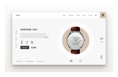 Watch Store Landing Page adobe xd design figma landing page shopping shopping website store website ui ux watch store web design website