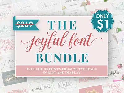 The Joyful Font Bundle branding bundle design illustration logo template vector